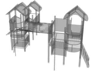 Kids Outdoor Playset 3D Model preview