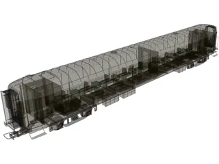 Train Coach 2nd Class 3D Model preview