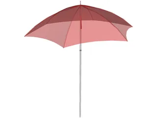 Beach Umbrella 3D Model preview