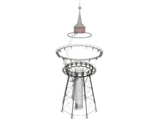 Water Tower 3D Model preview