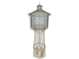 Water Tower 3D Model preview