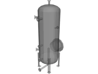 Industrial Air Receiver 3D Model preview