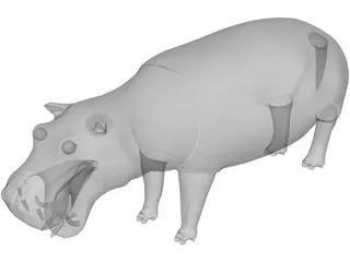 Hippopotamus 3D Model preview