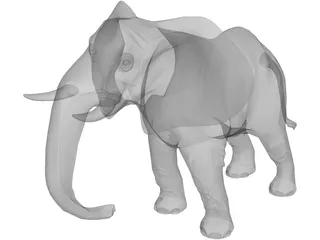 Elephant 3D Model preview