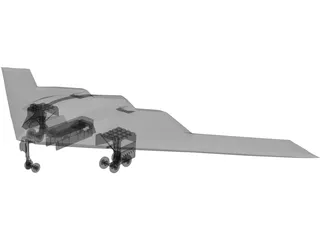 B-2 3D Model preview