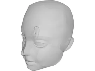 Head Female 3D Model preview