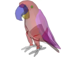 Macaw Hyacinth 3D Model preview