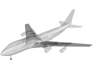 Boeing 747-200 3D Model preview