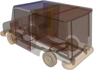 Mail Truck 3D Model preview