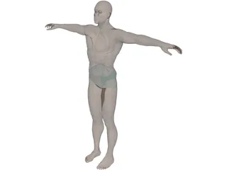 Swimmer Athlete 3D Model preview