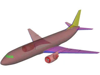 Boeing 737-300 3D Model preview