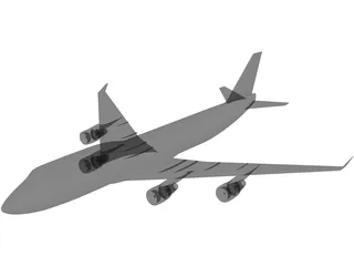 Boeing 747-400 3D Model preview