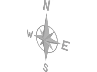 Compass Rose 3D Model preview