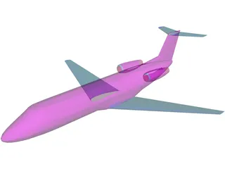 Gulfstream II Corporate Jet 3D Model preview