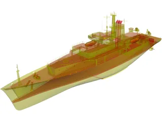 Survey Vessel T-AGS 60 Class 3D Model preview