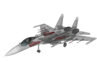 Sukhoi Su-27 Flanker 3D Model preview
