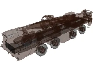 Scud Missile Launcher 3D Model preview