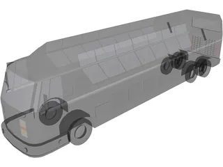 Tour Bus 3D Model preview
