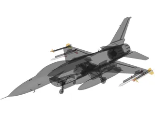 F-16C 3D Model preview
