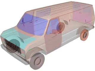 Ford Van (1985) 3D Model preview