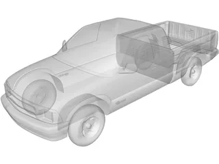 Chevrolet S10 Extended Cab Pickup (1996) 3D Model preview