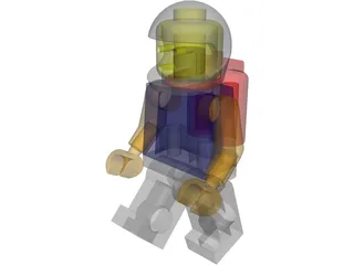 Legoman in Space Suit 3D Model preview