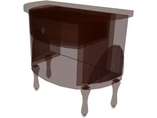 Night Stand Table 3D Model preview