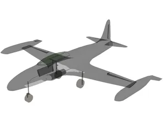 Lockheed T-33A Shooting Star 3D Model preview
