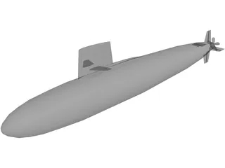 Skipjack Submarine 3D Model preview