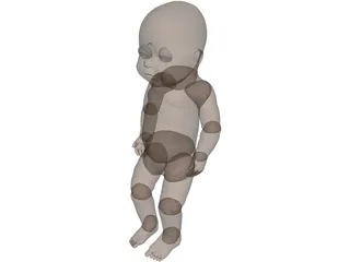 Newborn Baby 3D Model preview