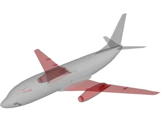 Boeing 737-200 3D Model preview