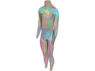 Surface Muscles Male 3D Model preview