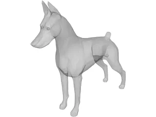 Dog Doberman 3D Model preview
