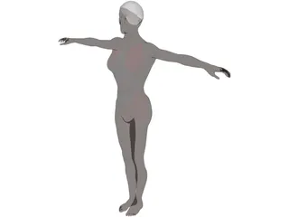 Swimmer Female 3D Model preview