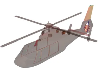 Eurocopter HH-65 Dolphin Coastguard 3D Model preview