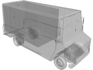 Delivery Van 3D Model preview