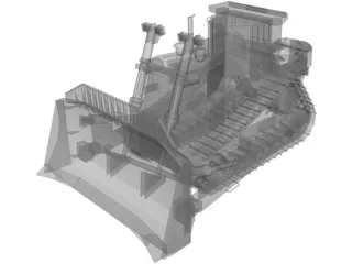 Bulldozer D-11 3D Model preview