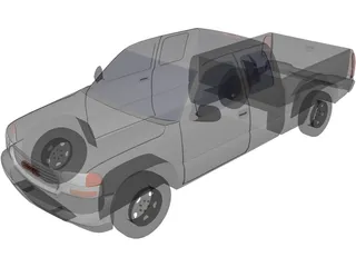 GMC Sierra Extended Cab Pickup (2000) 3D Model preview