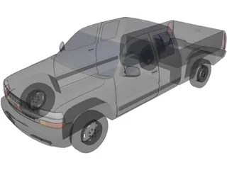Chevrolet Silverado Extended Cab (2000) 3D Model preview