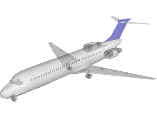 Boeing 717-200 3D Model preview