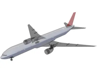 Boeing 777-300 3D Model preview