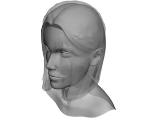 Head Female 3D Model preview