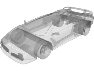 Lamborghini Diablo (1990) 3D Model preview