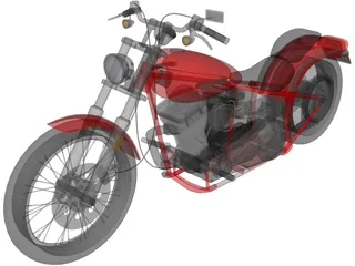 Harley-Davidson Softtail 3D Model preview