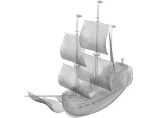 Galleon 3D Model preview