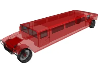 Hummer Limousine 3D Model preview