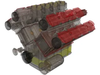 Lancia Engine 3D Model preview