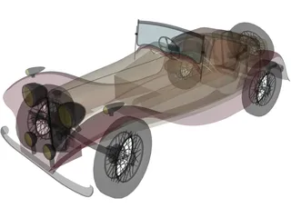 Jaguar SS2 3D Model preview