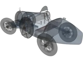 Bugatti Type 35 (1924) 3D Model preview