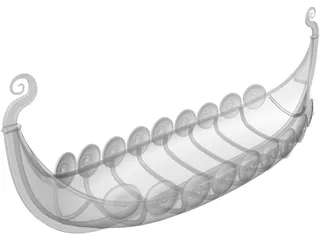 Viking Ship 3D Model preview